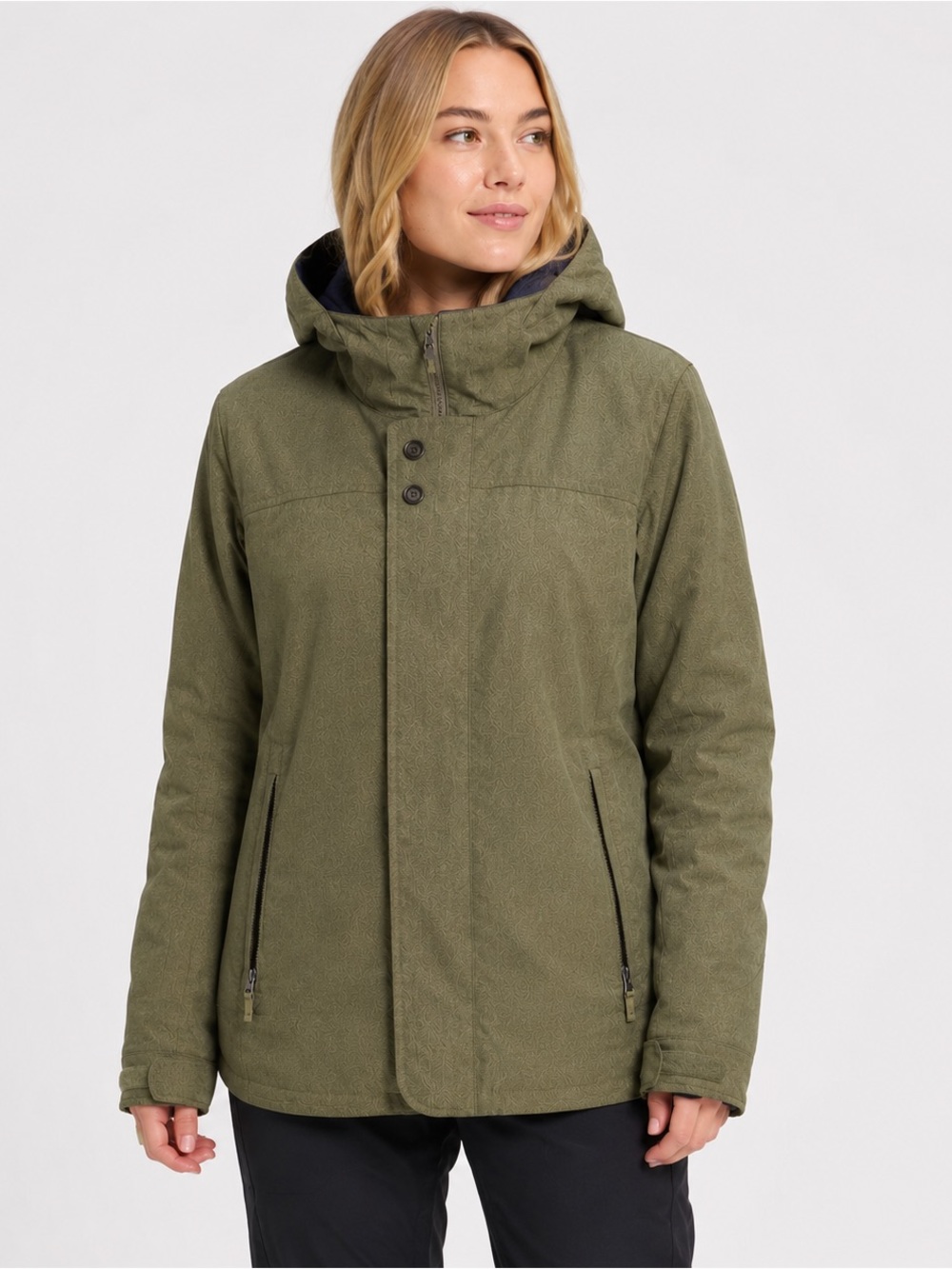 Burton Olive Green Ski Jacket with Hood